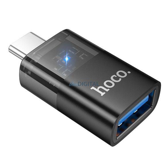 Hoco UA36B Type-C - USB-A adapter - fekete