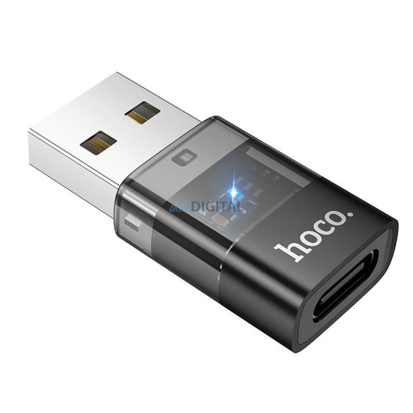 Hoco UA36C USB-A - Type-C adapter - fekete