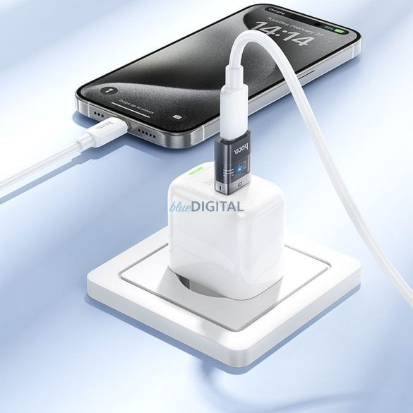 Hoco UA36C USB-A - Type-C adapter - fekete