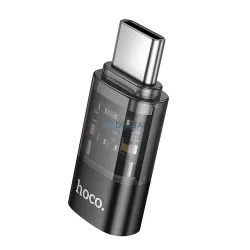 Hoco UA36D Type-C - Lightning adapter - fekete