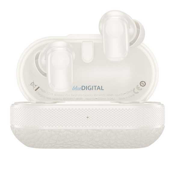 Hoco EQ19 TWS Bluetooth vezeték nélküli fülhallgató - fehér