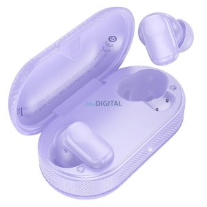 Hoco EQ19 TWS Bluetooth vezeték nélküli fülhallgató - lila