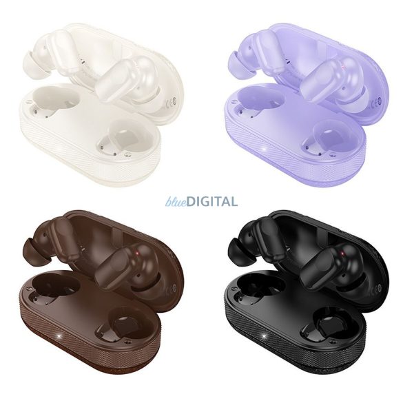 Hoco EQ19 TWS Bluetooth vezeték nélküli fülhallgató - barna