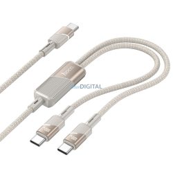   Kábel 2in1 USB C-ről USB C-re / USB C Hoco 5A 100W 1,2 m U139 arany