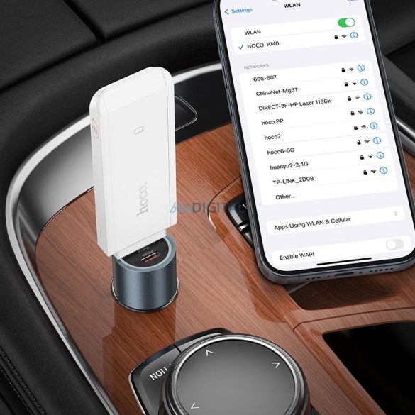 Hoco HI40 hordozható USB modem/USB stick (WiFi 6, 50/150Mbps, microsim, 4G LTE) - fehér