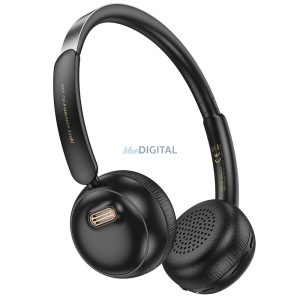 Hoco W62 Bluetooth 5.3 vezeték nélküli fejhallgató - fekete