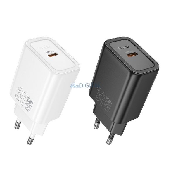 Hoco N62 hálózati töltő 1xUSB-C csatlakozással 30W PD QC - fekete