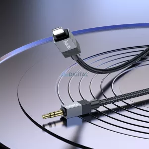 Kábel AUX Jack 3,5 mm (hím) Lightning (hím) Hoco 1 m UPA32A fekete
