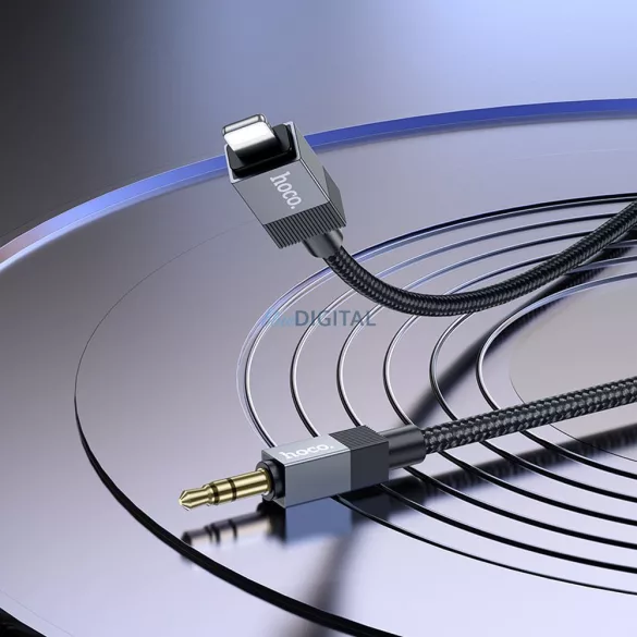 Kábel AUX Jack 3,5 mm (hím) Lightning (hím) Hoco 1 m UPA32A fekete