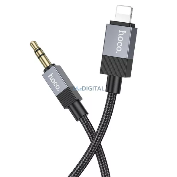 Kábel AUX Jack 3,5 mm (hím) Lightning (hím) Hoco 1 m UPA32A fekete