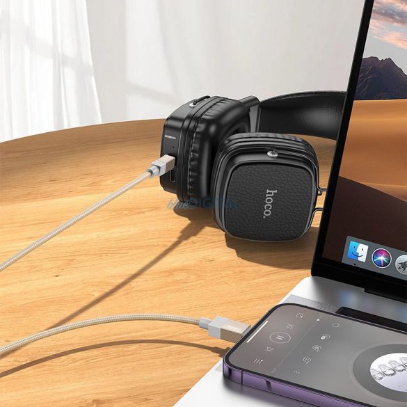 Kábel AUX Jack 3,5 mm (hím) Lightning (hím) Hoco 1 m UPA32A arany