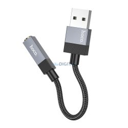   Adapter AUX USB-A (férfi) 3,5 mm-es (női) jack csatlakozóra Hoco UPA32D fekete