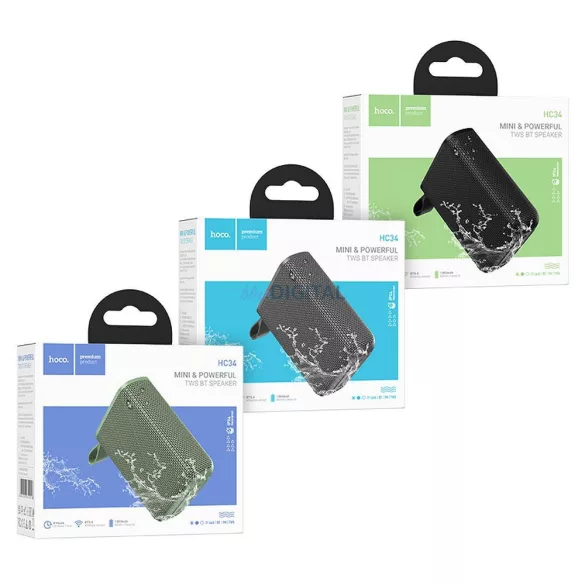 Bluetooth hangszóró Hoco 5W 1200 mAh HC34 fekete