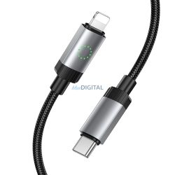 Kábel USB C Lightning Hoco PD 27W 1 m X117 fekete