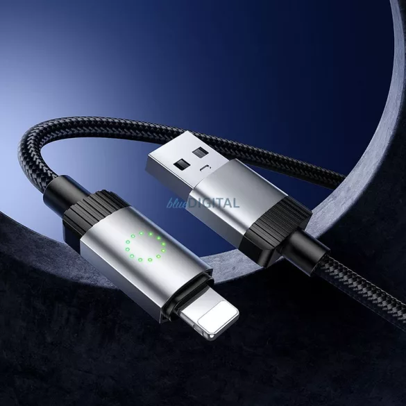 Kábel USB-A Lightning Hoco 2,4A 1 m X117 fekete