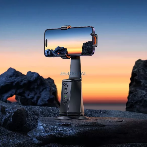 HOCO 360 fokos, automatikus arcnyomkövetéssel ellátott mobiltelefon-tartó, K26, fekete