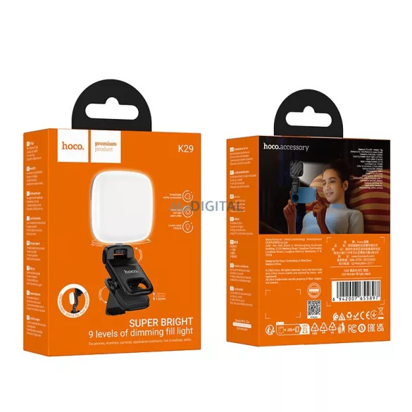 Hoco K29 fekete mini LED-lámpa