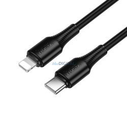 Kábel USB C Lightning Hoco PD 27W 1 m X120 fekete