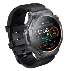   Hoco Y37 okosóra 1,43" AMOLED GPS hívásfunkcióval - fekete