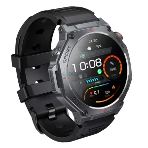Hoco Y37 okosóra 1,43" AMOLED GPS hívásfunkcióval - fekete
