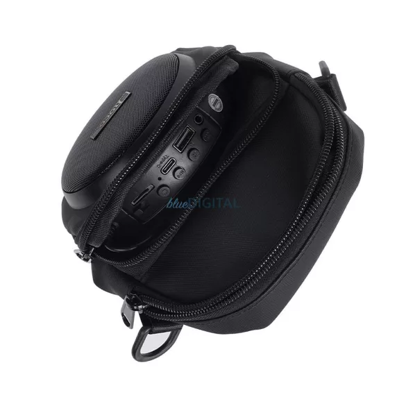 8 W-os, 3 órás üzemidővel rendelkező, válltáska alakú, 1,5 literes Hoco HC41 Bluetooth-hangszóró, fekete
