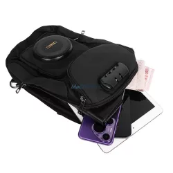   8 W-os, 3 órás üzemidővel rendelkező, hátizsák alakú, 6 literes Hoco HC42 Bluetooth-hangszóró, fekete