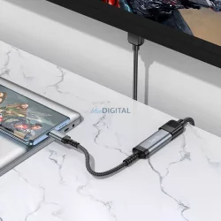   Hoco UA43A kábel USB-C - HDTV átalakító 4K 30Hz 0,2 m - fémszürke
