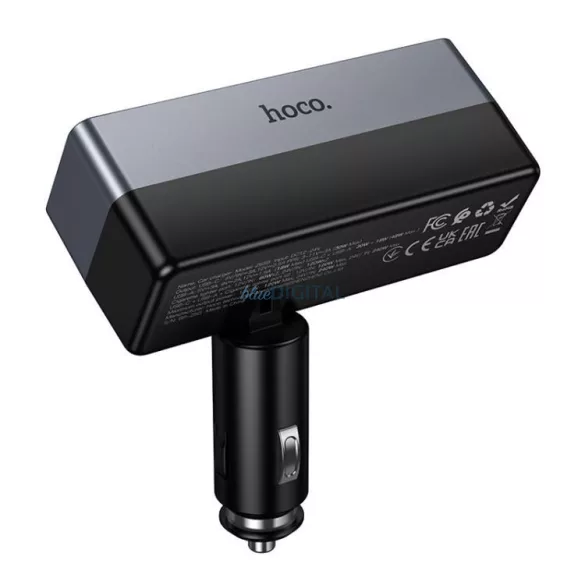 Car charger Hoco 1xUSB A + 1xUSB C+2x cigarette lighter ports PD QC3.0 max 240W/24V Z65B black