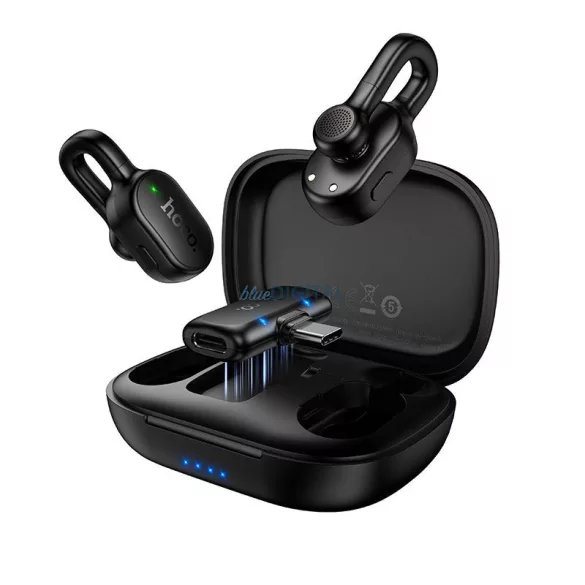 Vezeték nélküli lavalier microphone USB C Hoco L27 fekete