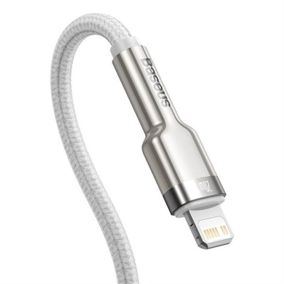 BASEUS CABLEL type-c típus Apple lightning 8 pólusú PD20W Power Delivery Cafule Metal Cable Catljk-A02 1 méter fehér