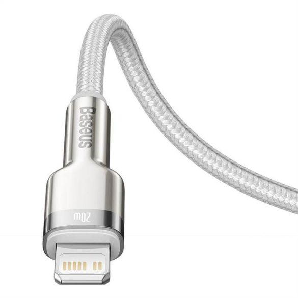 BASEUS CABLEL type-c típus Apple lightning 8 pólusú PD20W Power Delivery Cafule Metal Cable Catljk-A02 1 méter fehér