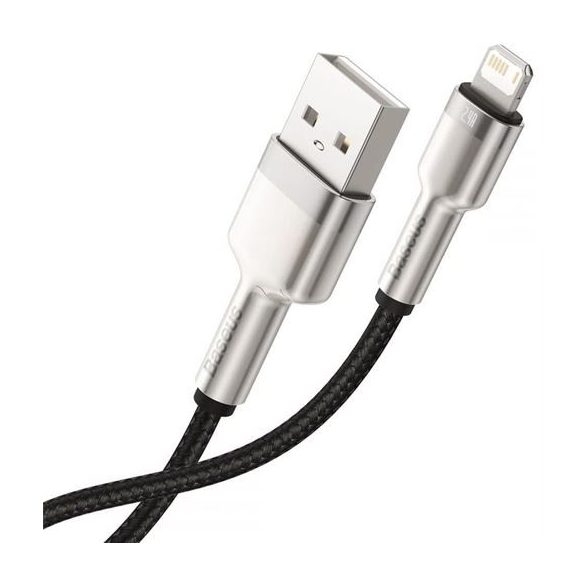 Baseus Cafule Metal USB-A - Lightning kábel 2.4A 1m - fekete