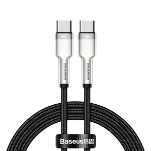 BASEUS Kábel C típus a type-c PD100W Power Delivery Cafule Metal Cable Catjk-C01 1 méteres fekete