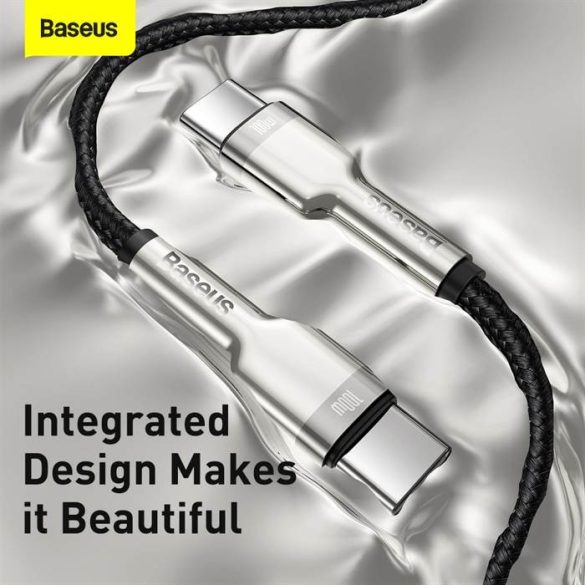 BASEUS Kábel C típus a type-c PD100W Power Delivery Cafule Metal Cable Catjk-C01 1 méteres fekete