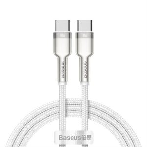 BASEUS Kábel C type-c type C PD100W Power Delivery Cafule Metal Cable Catjk-C02 1 méter fehér