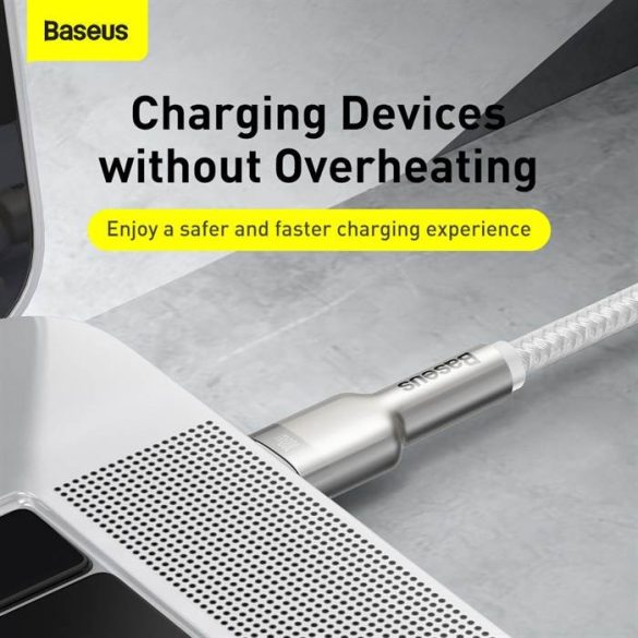 BASEUS kábel C típus a type-c PD100W Power Delivery Cafule Metal Cable Catjk-D02 2 méter White