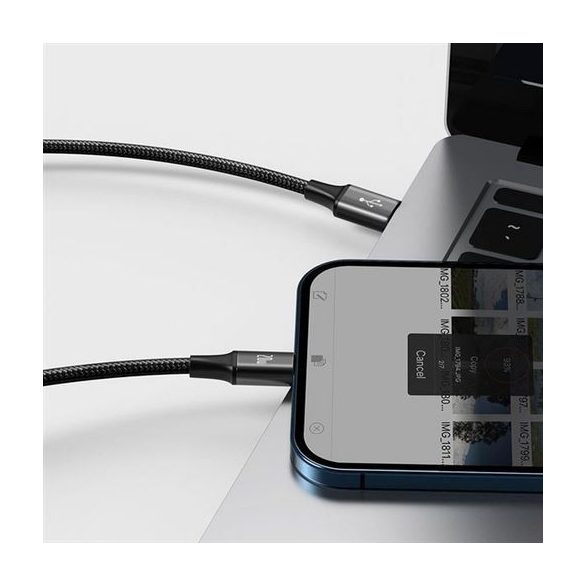 Baseus Rapid Type-C - microUSB/Lightning/Type-C kábel 20W 1.5m - fekete