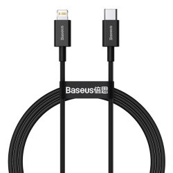   BASEUS CABLEL type-c type C to Apple Lightning 8-pin PD20W Power Divery Superior sorozat Gyors töltő Catlys-A01 1 Méteres fekete