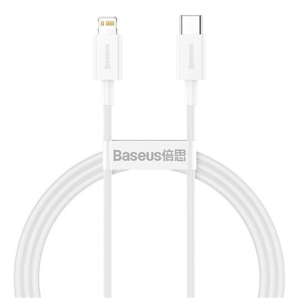 BASEUS CABLEL type-c Apple Lightning 8-pólusú PD20W Power Diving Superior sorozat Gyors töltő Catlys-A02 1 méter fehér