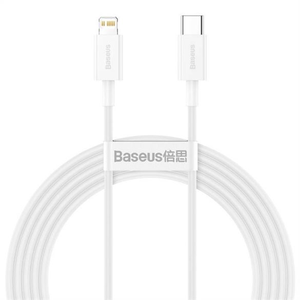 BASEUS CABLEL type-c Apple Lightning 8-pólusú PD20W Power Diving Superior sorozat Gyors töltő Catlys-C02 2 méteres fehér