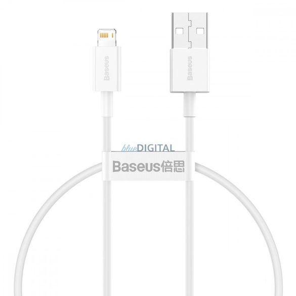 BASEUS USB kábel A és Apple Lightning 8-pin 2,4A Superior Series györstöltés CALYS-02 0,25 méter fehér