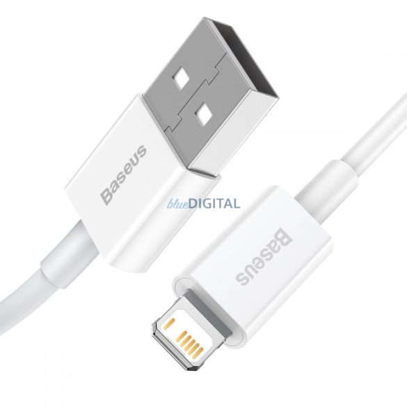 BASEUS USB kábel A és Apple Lightning 8-pin 2,4A Superior Series györstöltés CALYS-02 0,25 méter fehér