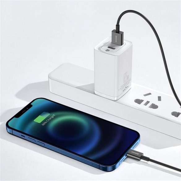 BASEUS CABLEL USB Apple Lightning 8-pin 2,4A Superior sorozat Gyors töltő Calys-A01 1 méter fekete