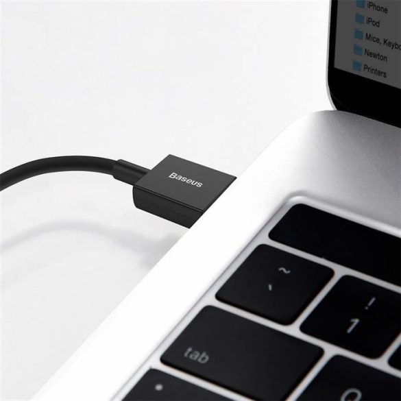 BASEUS CABLEL USB Apple Lightning 8-pin 2,4A Superior sorozat Gyors töltő Calys-A01 1 méter fekete