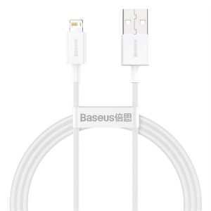 BASEUS CABLEL USB Apple Lightning 8-PIN 2,4A Superior sorozat Gyors töltő Calys-A02 1 méter fehér