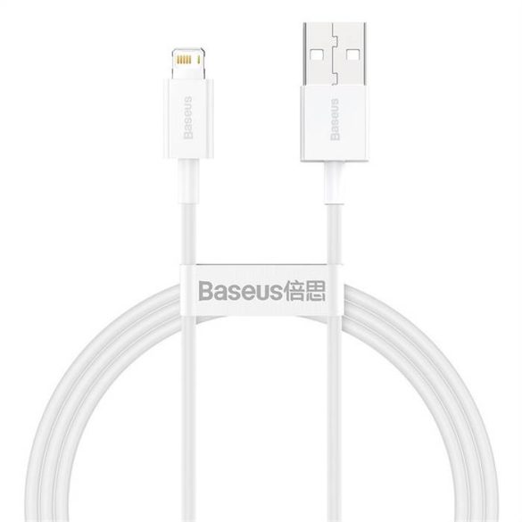 BASEUS CABLEL USB Apple Lightning 8-PIN 2,4A Superior sorozat Gyors töltő Calys-A02 1 méter fehér