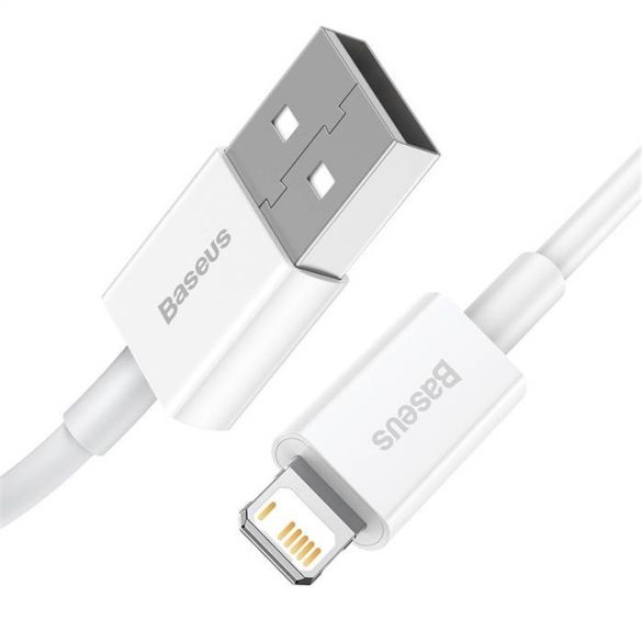 BASEUS CABLEL USB Apple Lightning 8-PIN 2,4A Superior sorozat Gyors töltő Calys-A02 1 méter fehér