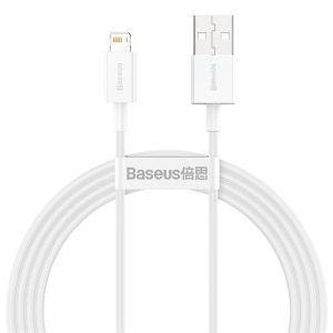 BASEUS CABLEL USB Apple Lightning 8-pin 2,4a Superior sorozat Gyors töltő Calys-B02 1,5 méter fehér