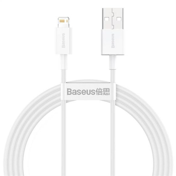 BASEUS CABLEL USB Apple Lightning 8-pin 2,4a Superior sorozat Gyors töltő Calys-B02 1,5 méter fehér