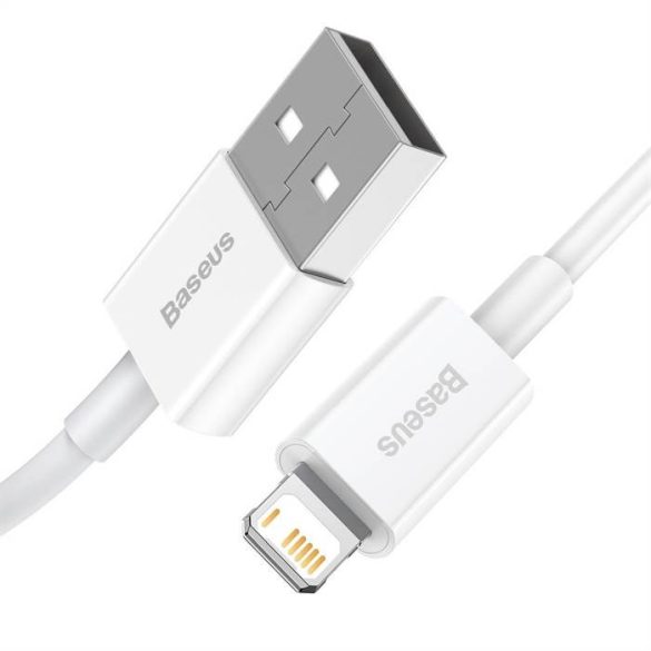 BASEUS CABLEL USB Apple Lightning 8-pin 2,4a Superior sorozat Gyors töltő Calys-B02 1,5 méter fehér